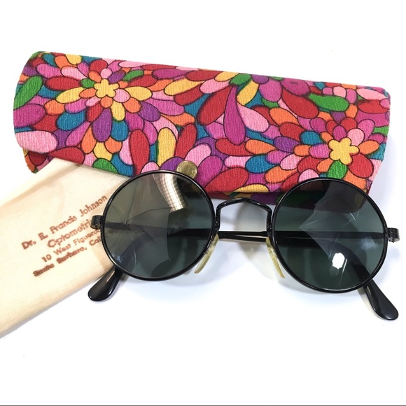 Vintage Accessories - VINTAGE ANTIQUE Round Sunglasses